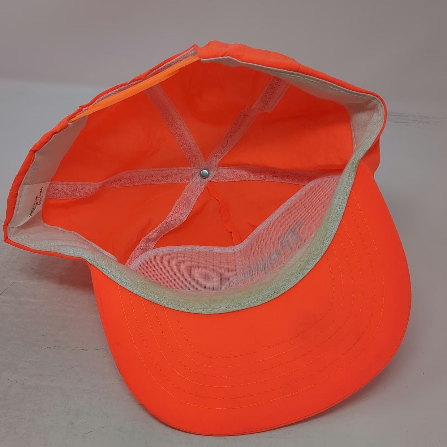 Orange 5 Panel Hat Nylon Snapback Tropicana Logo Embroidery Green Vintage