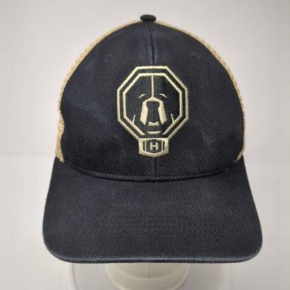 Howes Snapback Trucker Hat Black One Size Mesh Back Embroidered 6 Panel
