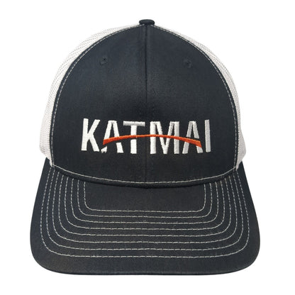 Katmai Snapback Trucker Hat Black One Size Adjustable Mesh Back Richardson