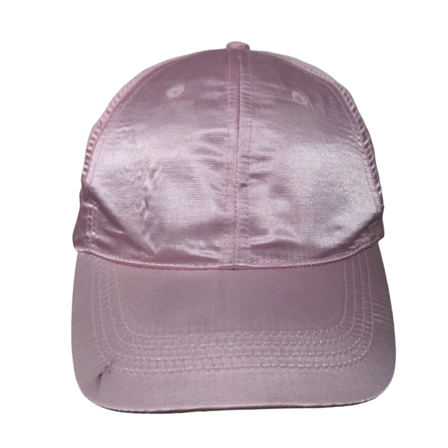 Unbranded Strapback Hat Pink One Size Adjustable Satin 6 Panel Blank