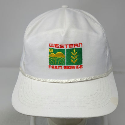 Head To Toe Trucker White Hat Western Farm Service Rope Snapback Farming Vintage