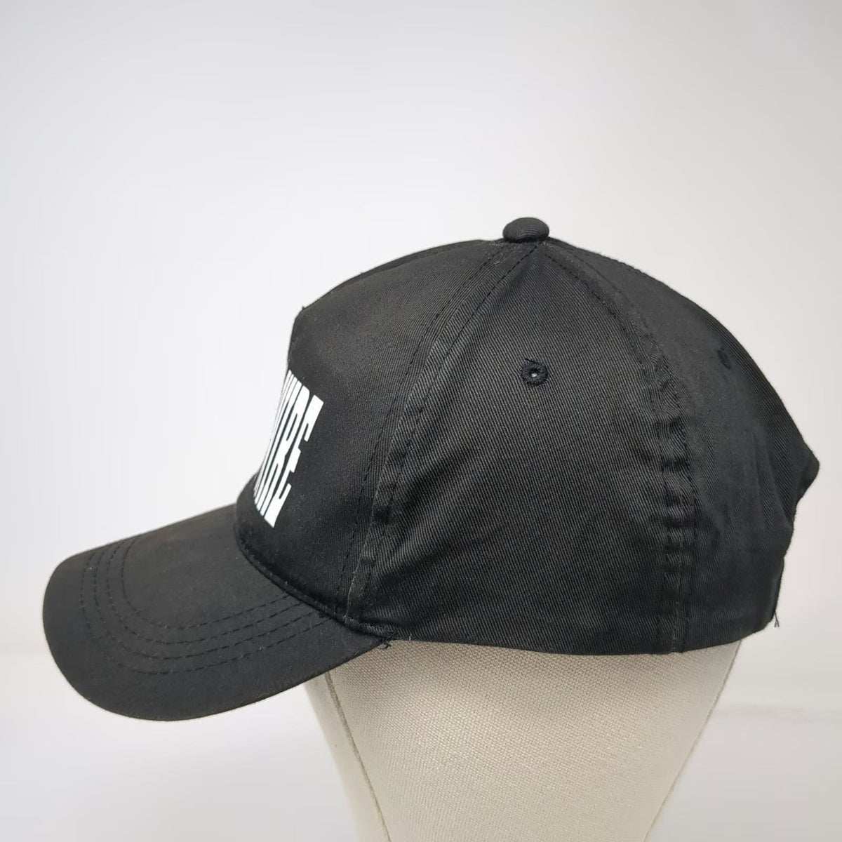 Otto Black 5 Panel One Size Snapback Hat Mercury Wire Graphic Print Logo Cap
