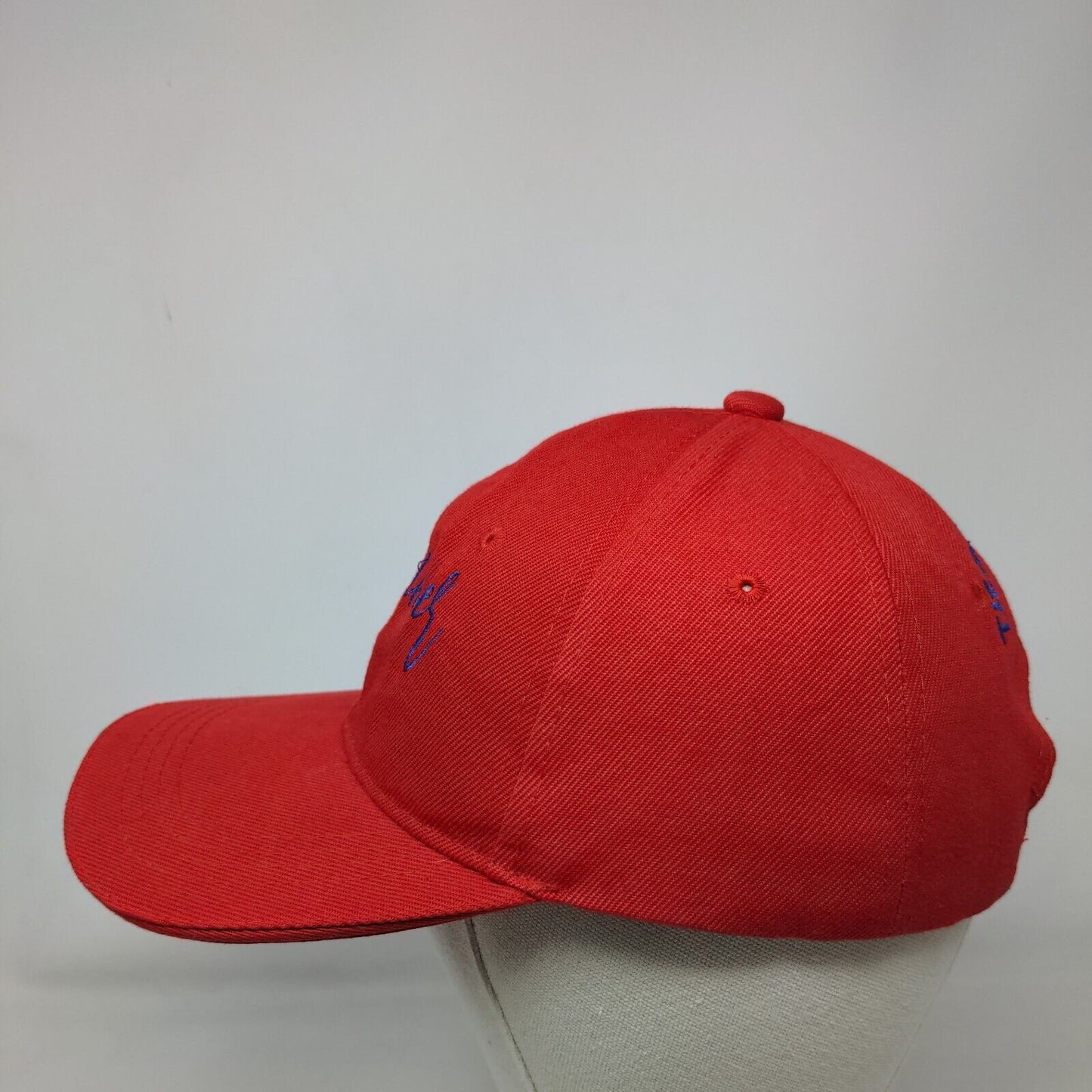 Heiner Slideback Hat Red One Size Adjustable Embroidered Solid 6 Panel