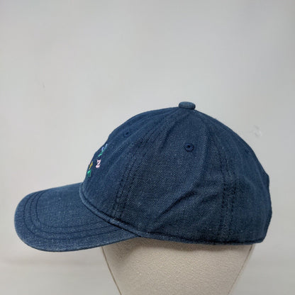 More Sun Please Slideback Hat Blue One Size Adjustable Embroidered Vented Holes