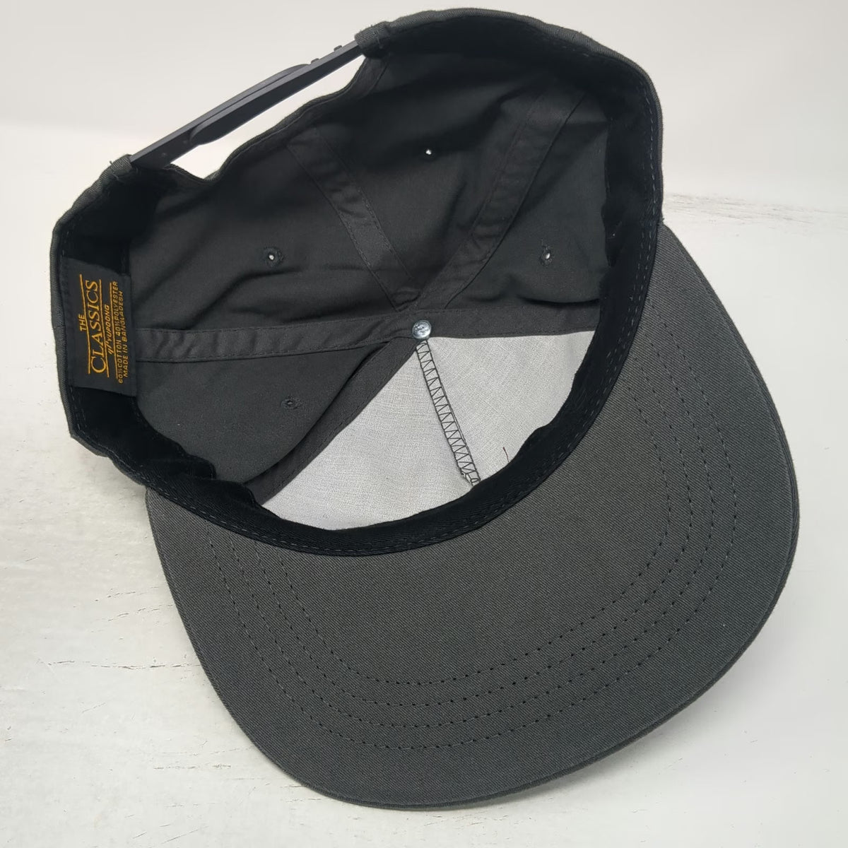 Yupoong 5 Panel Gray Snapback One Size Hat Lure Nerd Fishing Glasses Embroidery
