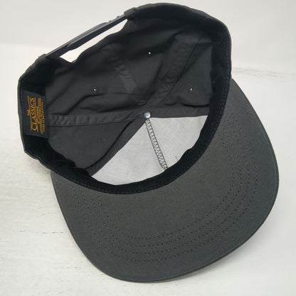 Yupoong 5 Panel Gray Snapback One Size Hat Lure Nerd Fishing Glasses Embroidery