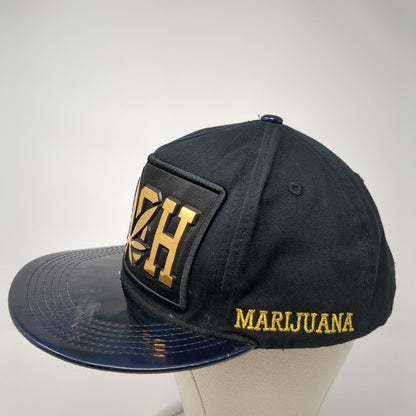 Kush Marijuana Snapback Hat Black One Size Adjustable Embroidered 4350 District