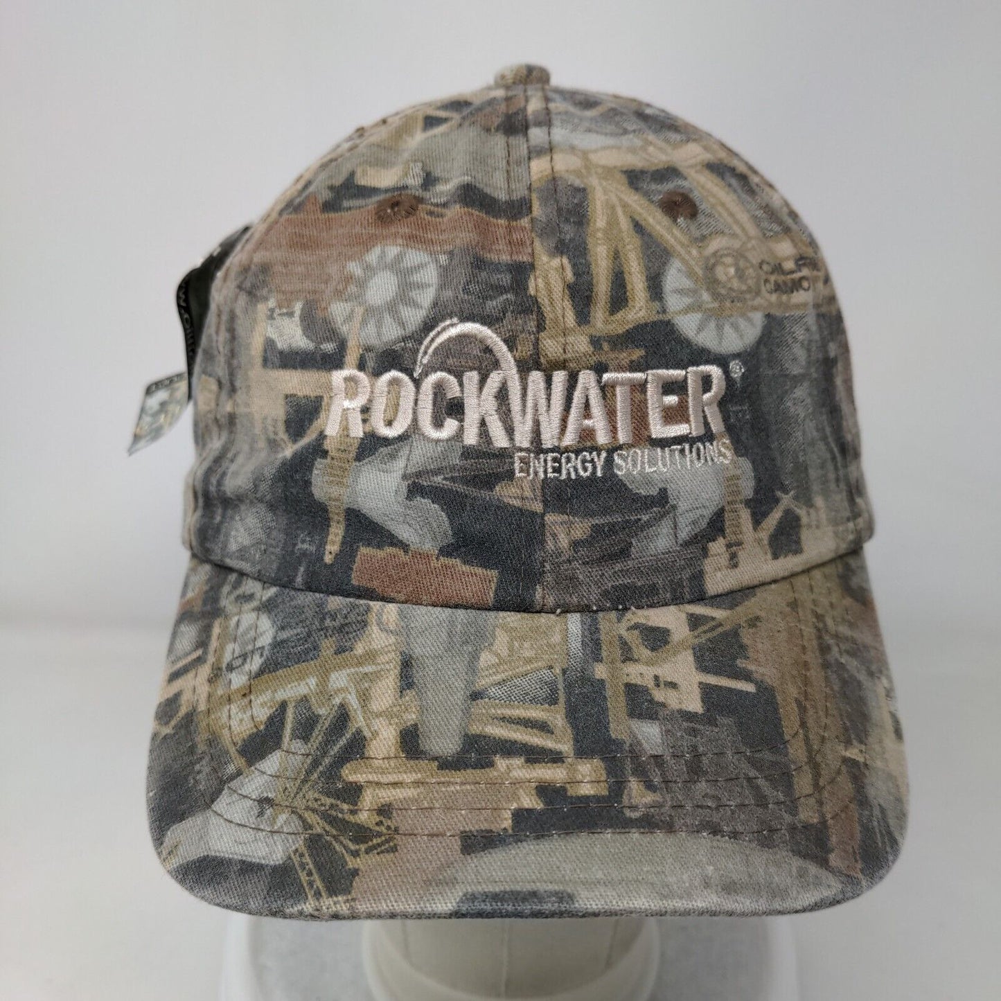 Rockwater Energy Solutions Strapback Hat Camouflage OSFA Embroidered Katl Cap