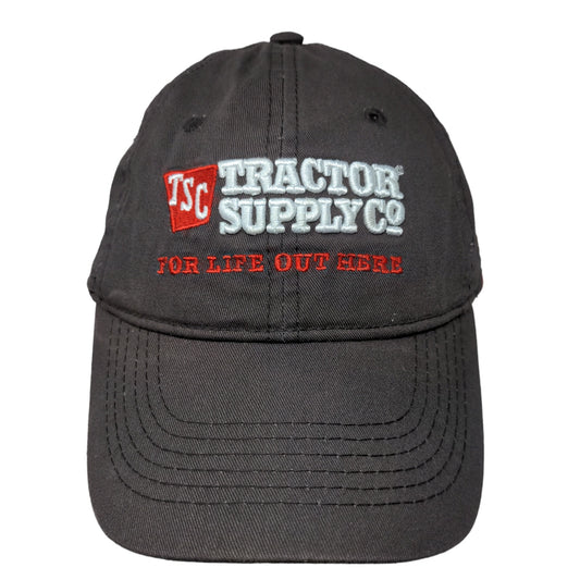 Tractor Supply Co Men's Slideback Hat Gray Adjustable Embroidered Logo Cotton