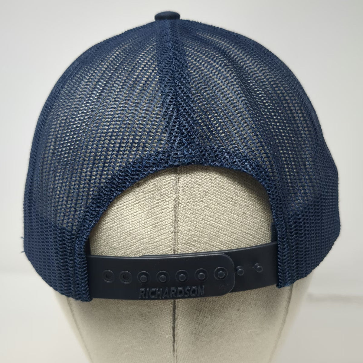Richardson Trucker Hat Blue OSFM Zach Top Longhorn Skull Mesh Snapback Curved