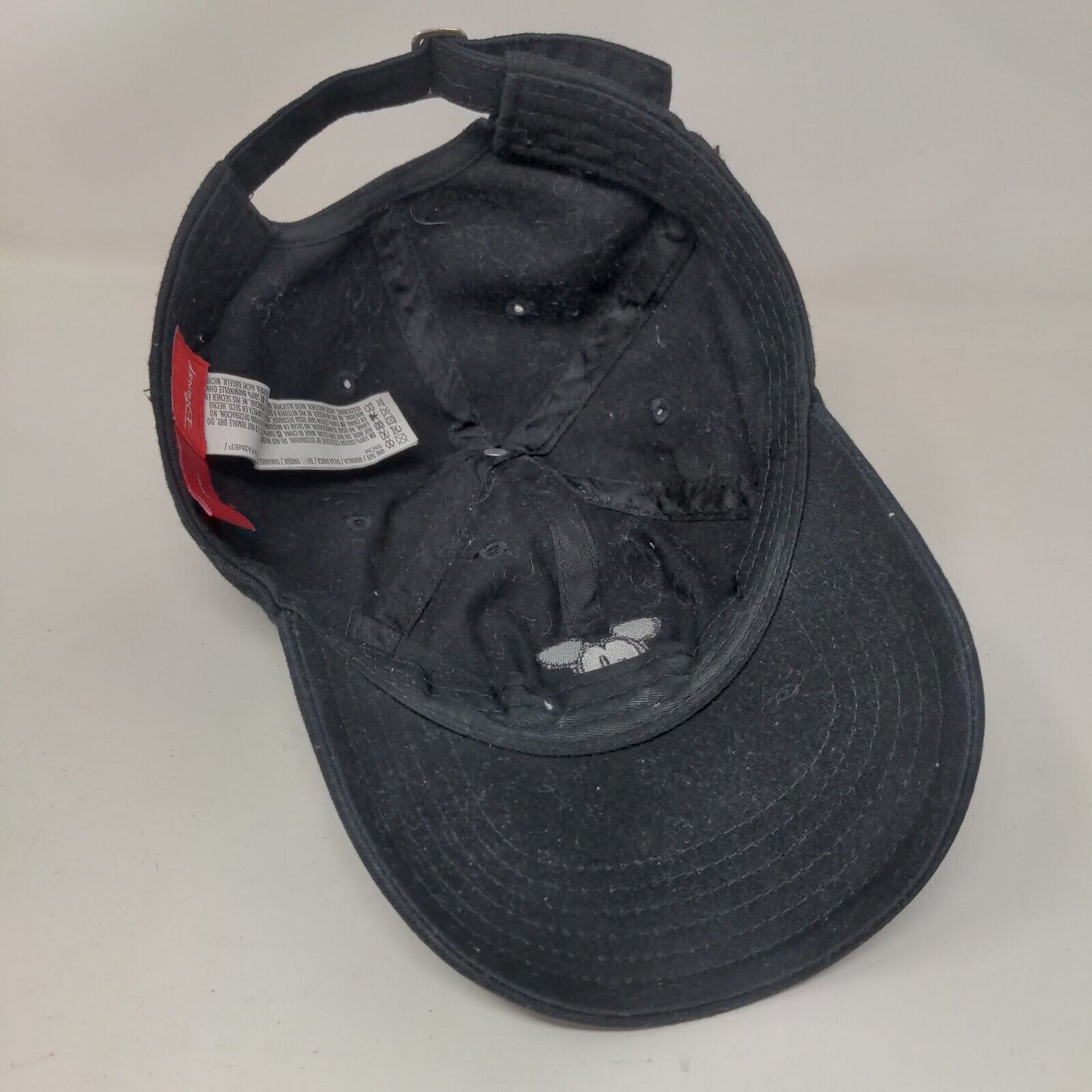 Disney Mickey Mouse Slideback Hat Black One Size Embroidered Adjustable