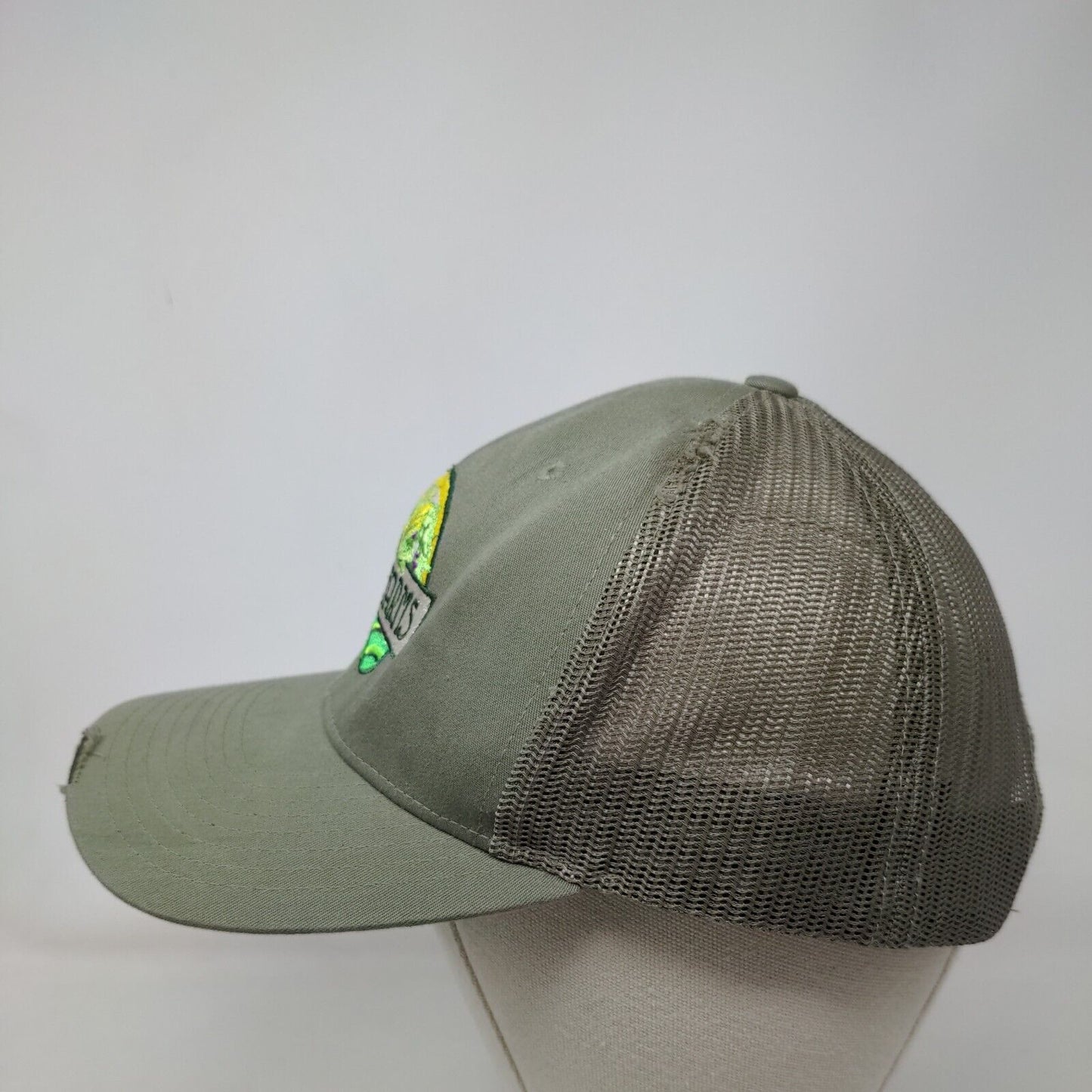 C&B Farms Snapback Trucker Hat Green One Size Adjustable Mesh Back Richardson