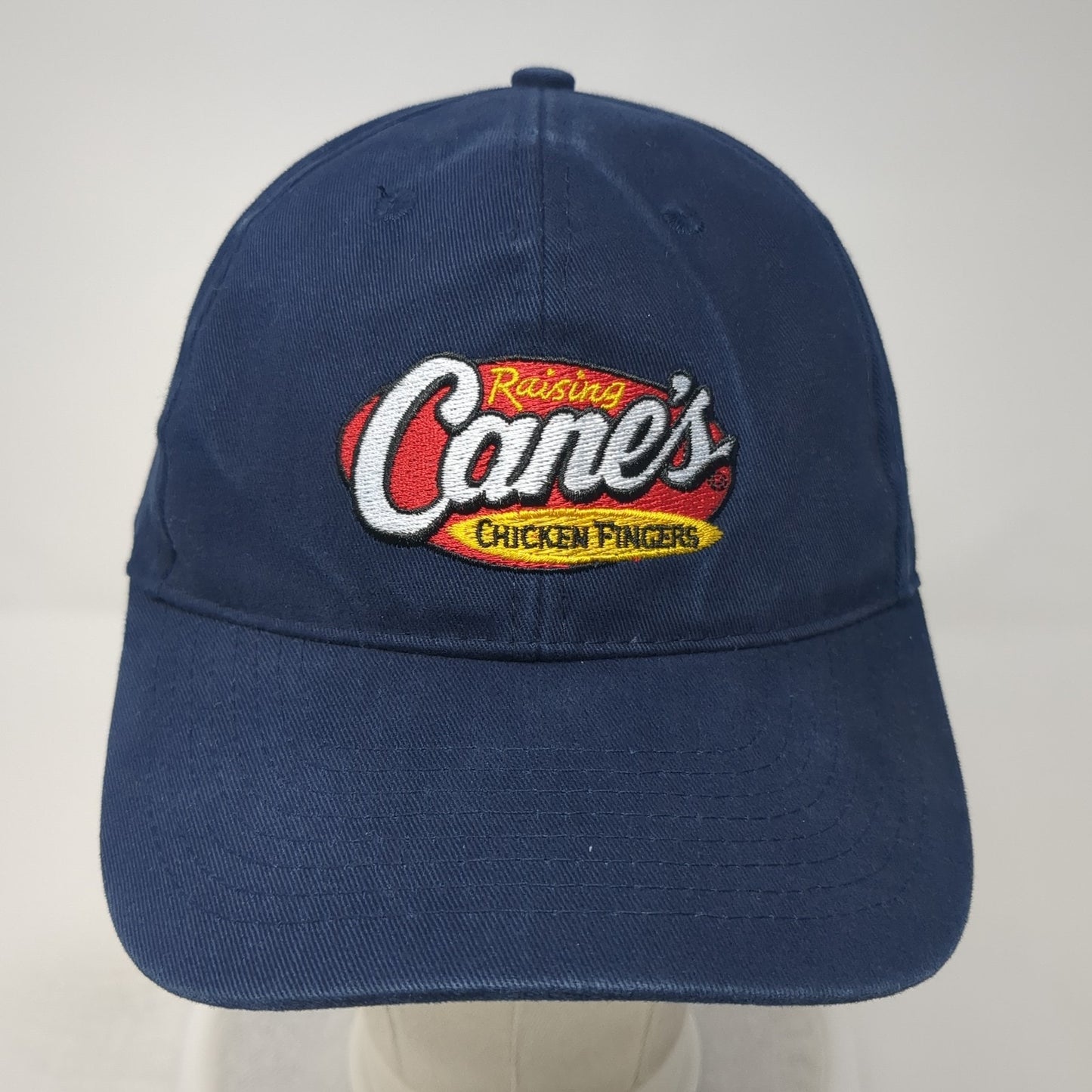 Raising Cane's Chicken Finger Baseball Cap Blue One Size Adjustable Embroidered