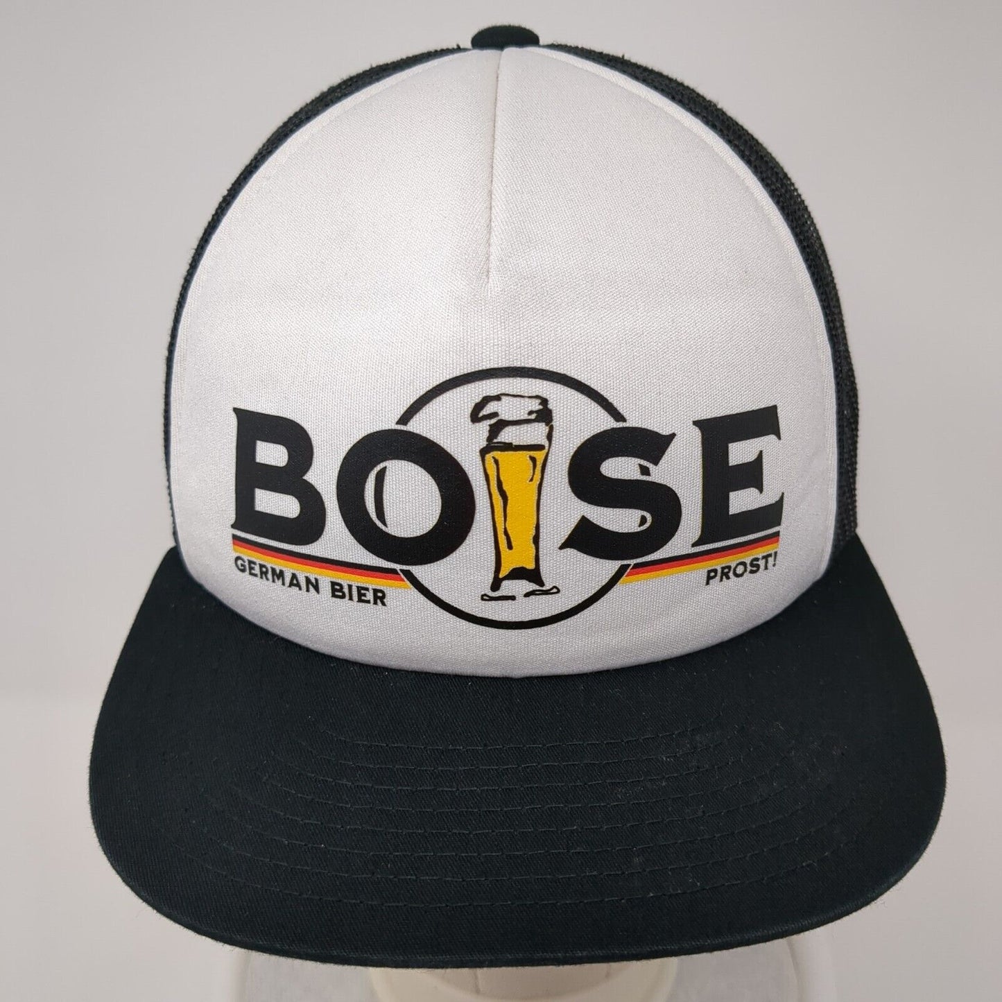 Boise German Bier Prost Snapback Trucker Hat Black OS Mesh Back Classics Yupoong