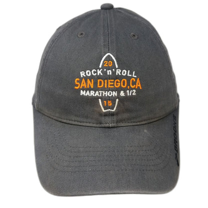 Brooks Baseball Cap Gray One Size 2015 Rock 'n' Roll San Diego Marathon Hat Suja