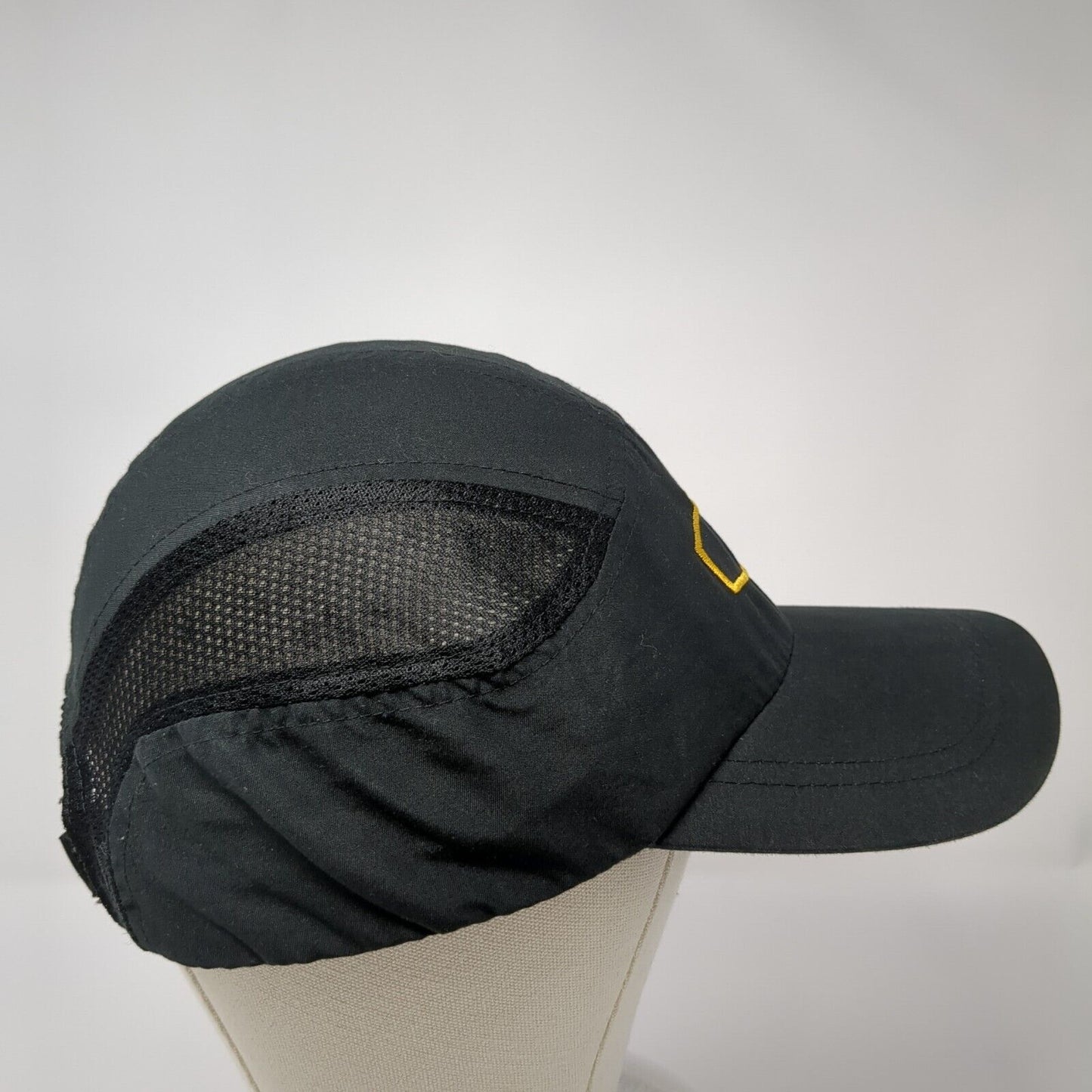Unbranded Strapback 5 Panel Cap Black One Size Adjustable Embroidered Blank