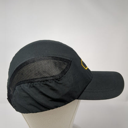 Unbranded Strapback 5 Panel Cap Black One Size Adjustable Embroidered Blank