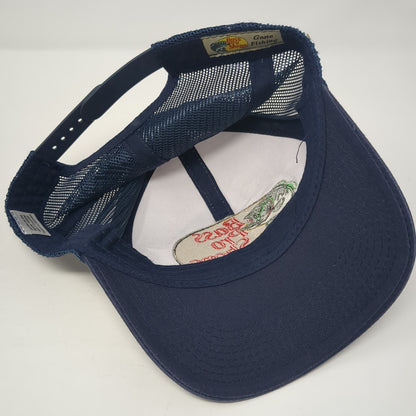Bass Pro Shops Snapback Trucker Hat Blue One Size Gone Fishing Outdoor