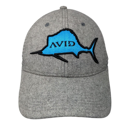 Avid Snapback Mesh Back Trucker Hat Gray OSFM Embroidered Fishing Hook