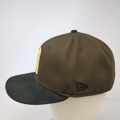 New Era Mexico World Baseball Classic Brown Black Cap 7 3/8 Flat Brim Fitted Hat