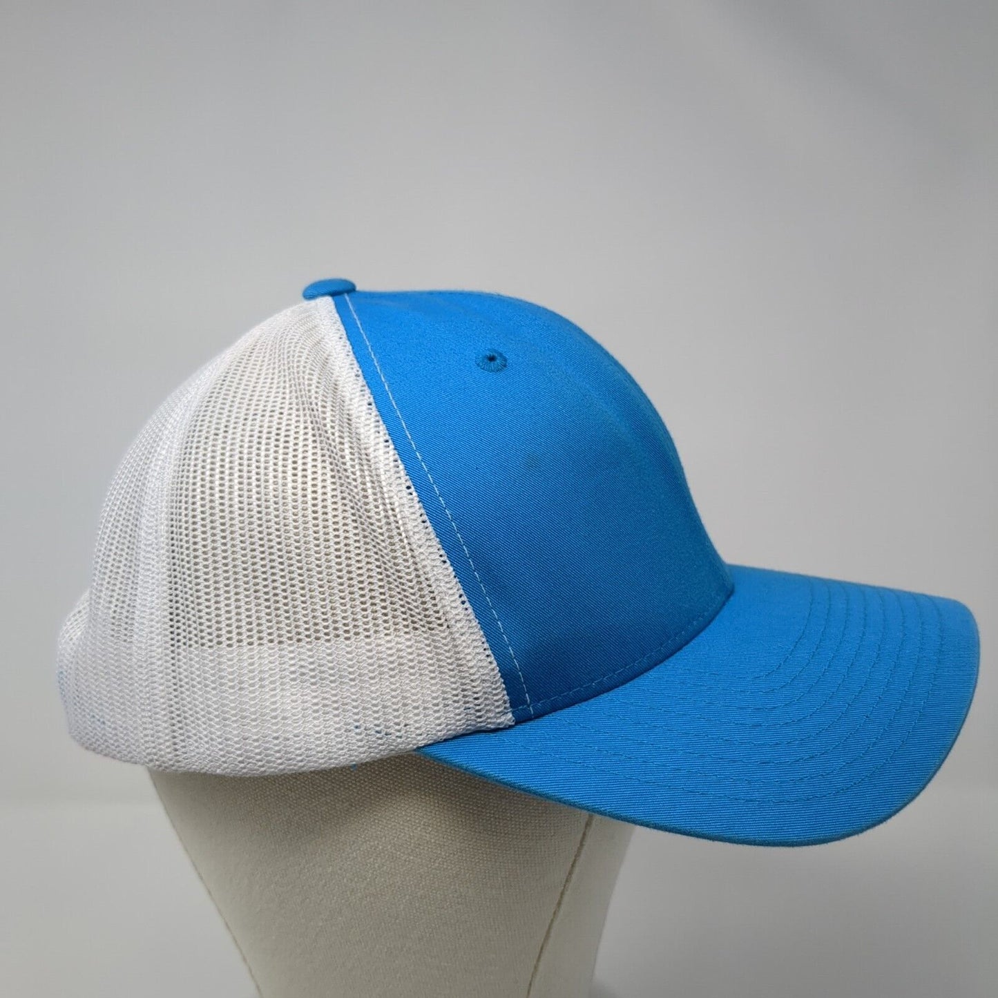 208 Anglers Snapback Mesh Back Trucker Hat Blue One Size Embroidered