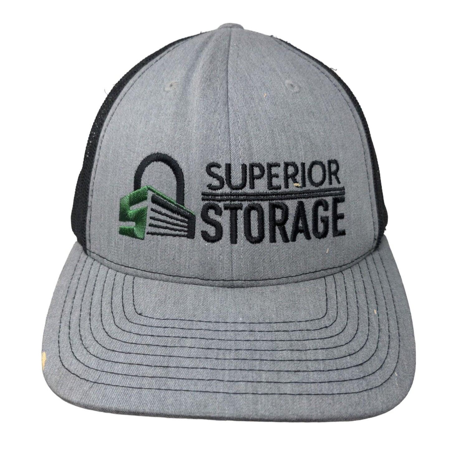 Superior Storage Snapback Mesh Back Trucker Hat Gray One Size Richardson