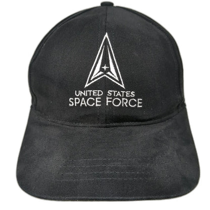 Baseball Cap Black One Size US Space Force Embroidered Made in USA Military Hat
