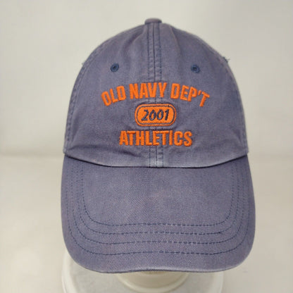 Vintage Old Navy Dept Athletics 2001 Slideback Hat Blue Size S/M Embroidered