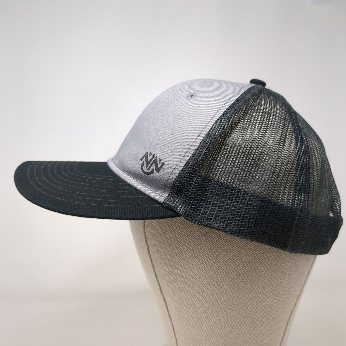 NN Snapback Trucker Hat Gray OSFA Adjustable Mesh Back Port Authority