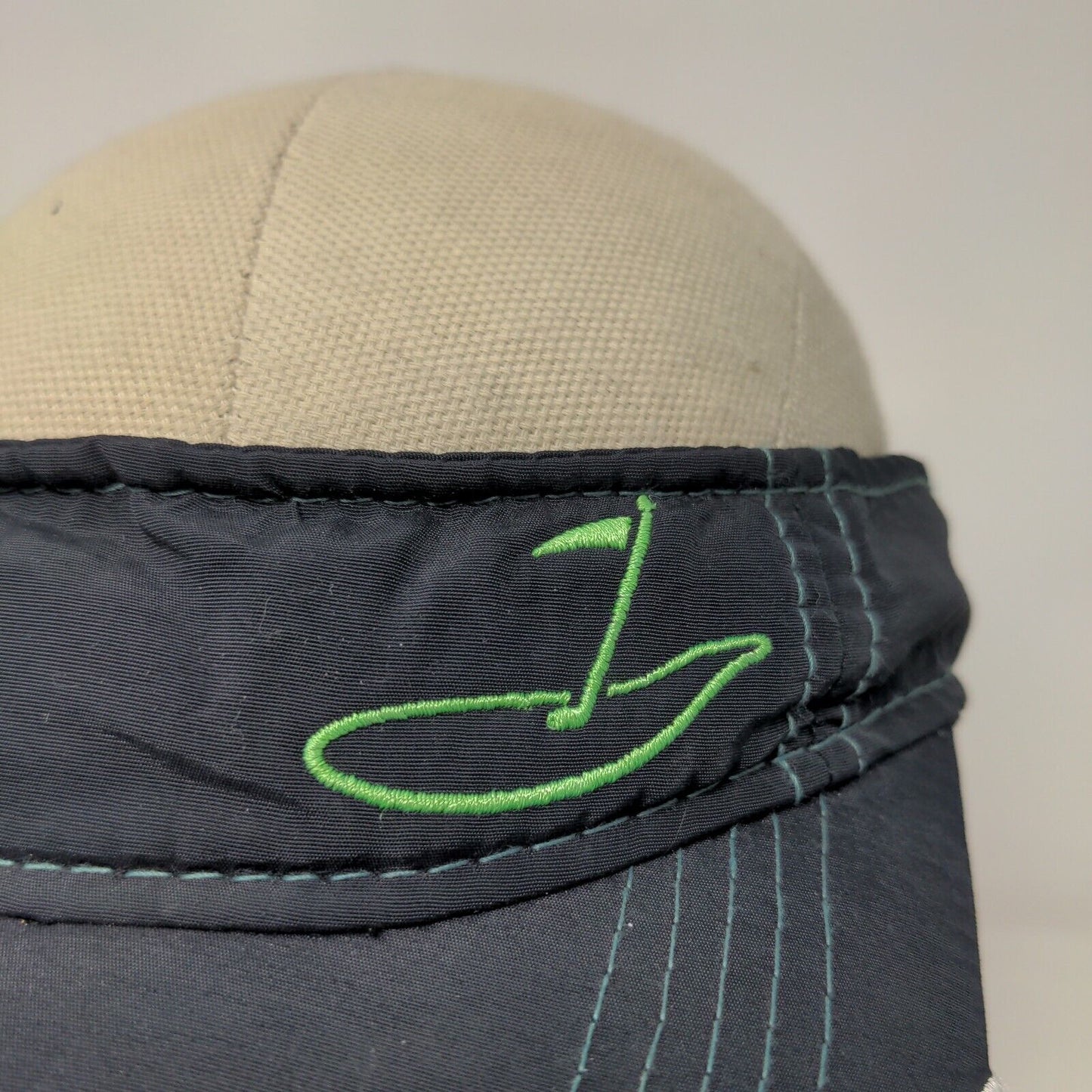 Signatures Men's Strapback Sun Visor Cap Hat Black Adjustable Golf Logo