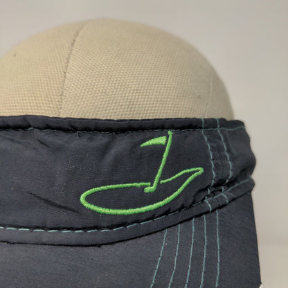 Signatures Men's Strapback Sun Visor Cap Hat Black Adjustable Golf Logo