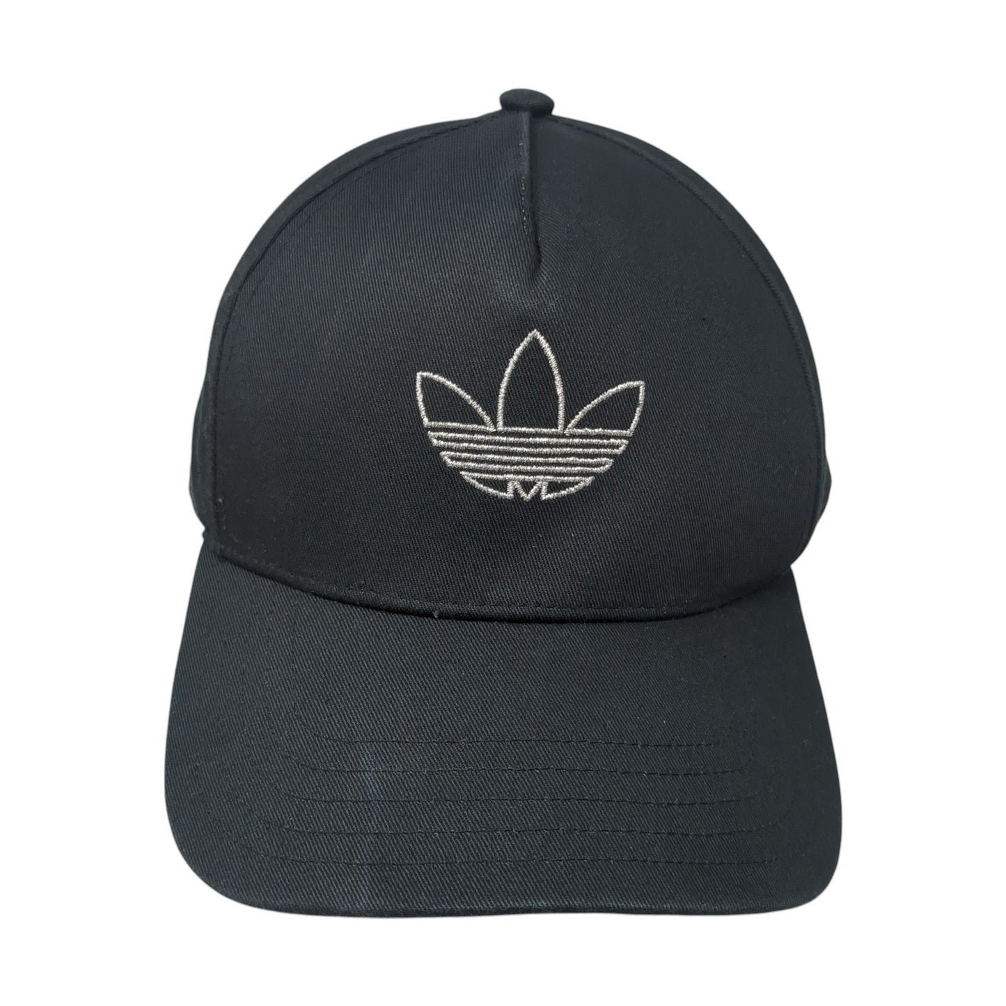 Adidas Trefoil Snapback Hat Black One Size Embroidered Logo Adjustable