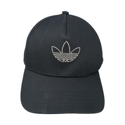 Adidas Trefoil Snapback Hat Black One Size Embroidered Logo Adjustable