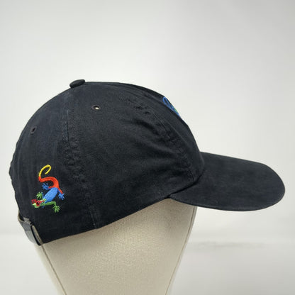 Caribbean Soul Baseball Cap Black One Size Lizard Gecko Graphic Embroidery Hat