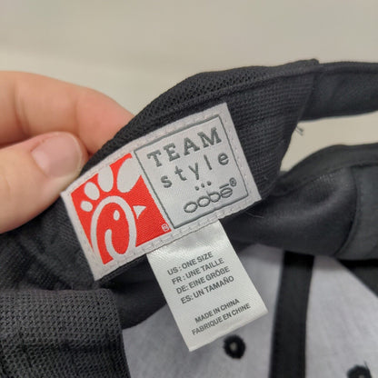 Chick-fil-A Slideback Hat Black One Size Adjustable Embroidered Oobe