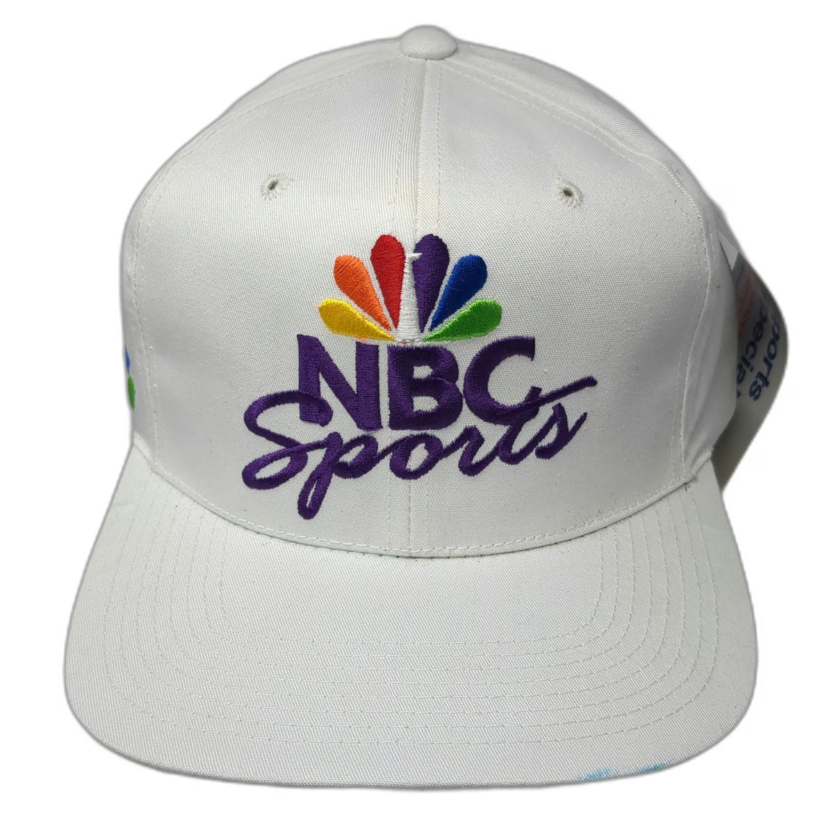 Sports Specialties NBC Sports 5 Panel White Hat Snapback Side Logo Vintage W/Tag