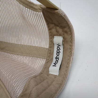 Madhappy Trucker Hat Beige White One Size Mesh Snapback Rope Embroidered Logo