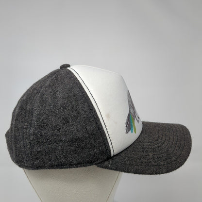 Wolf Snapback Hat Gray One Size Adjustable Colorblock Outdoor Pistil