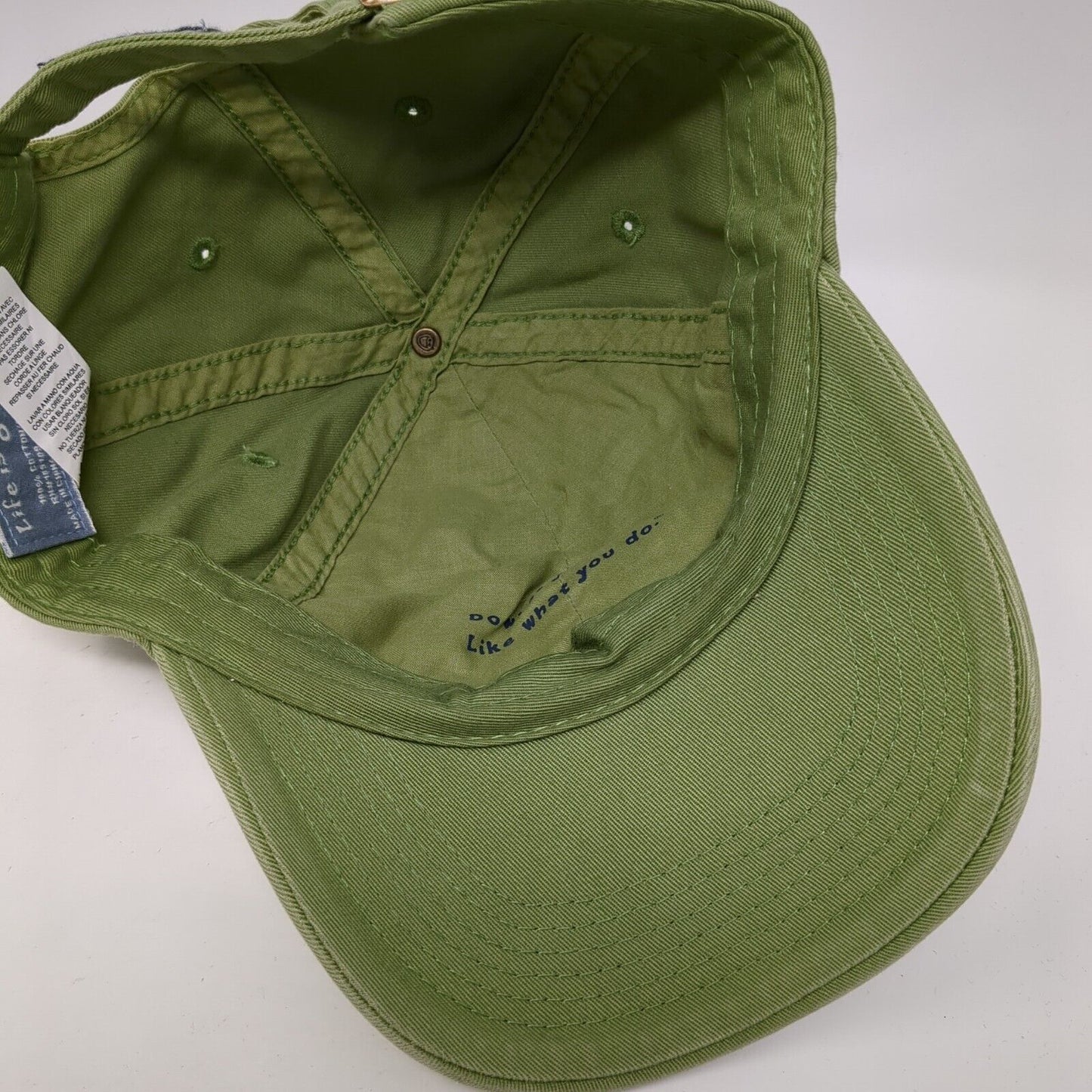 King of the Grill Slideback Hat Green One Size Adjustable Life Is Good