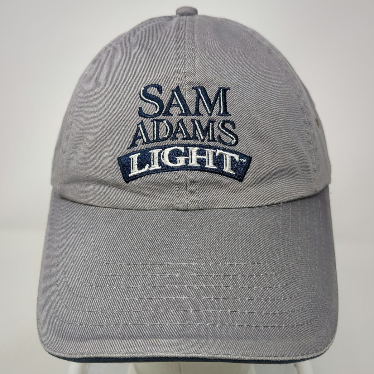 Sam Adams Light Beer Baseball Cap Gray Blue One Size Slideback Sandwich Brim Hat