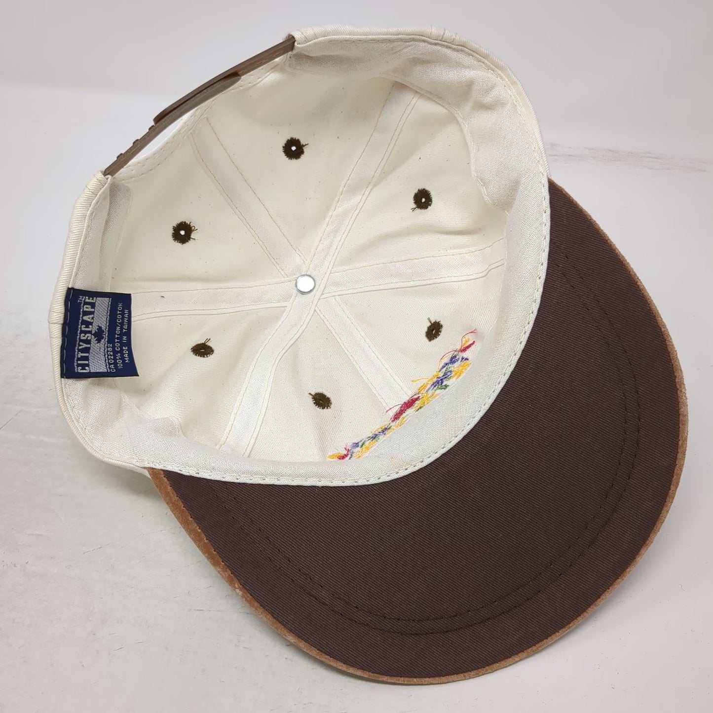 Cityscape Montreal Canada Flower White Brown Suede One Size Baseball Cap Hat