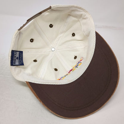 Cityscape Montreal Canada Flower White Brown Suede One Size Baseball Cap Hat