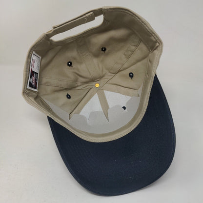 Otto Strapback Hat Tan OSFM Adjustable Vented Holes Adjustable 6 Panel Blank