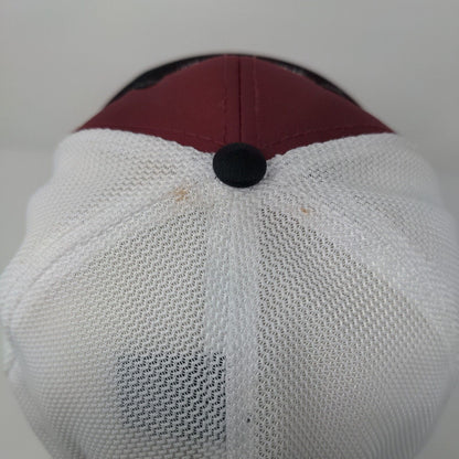 Troy Fitted Mesh Back Hat Red Embroidered Logo The Game Pro Poly Blend
