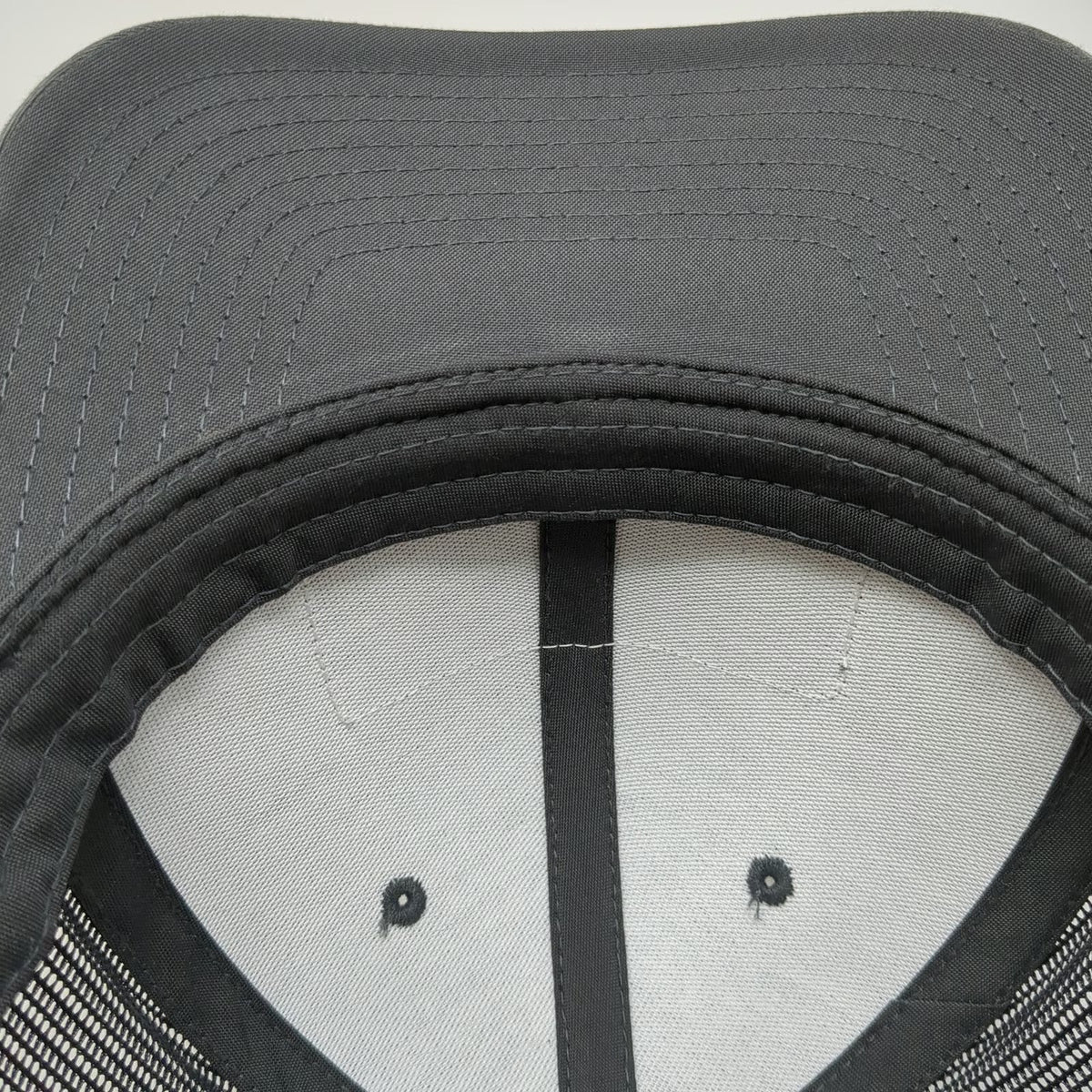Yupoong Trucker Hat Gray Black White One Size Bolo Fly Fishing Idaho USA Patch