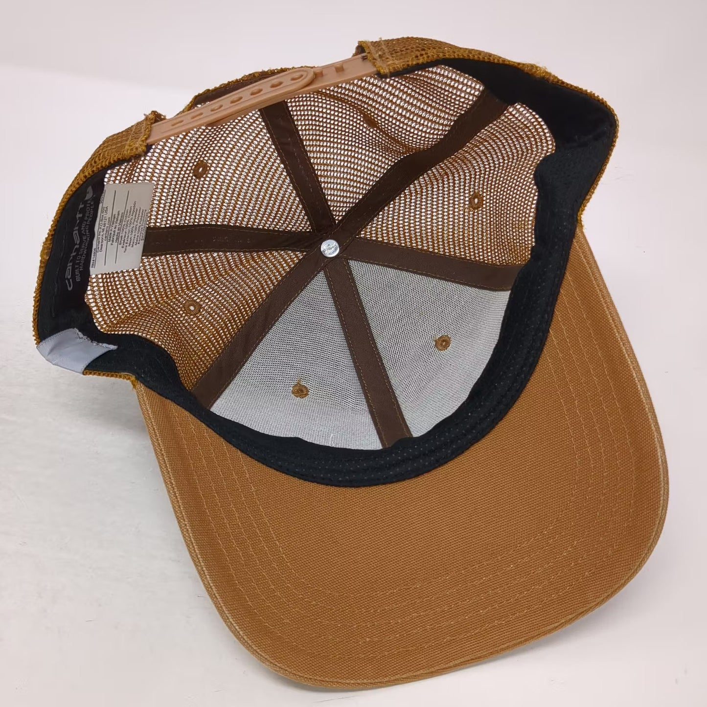Carhartt Brown Salt Lake Prefab Embroidered Mesh Back Snapback Trucker Hat OS