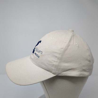 Puerto Vallarta Strapback Hat Tan One Size Adjustable Embroidered