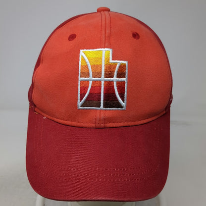 Utah Jazz NBA Snapback Red One Size Sunset State Logo Zions Bank Basketball Hat