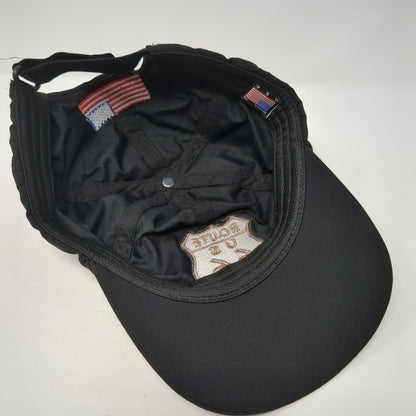 US Route 66 Strapback Hat Black One Size Adjustable American Flag