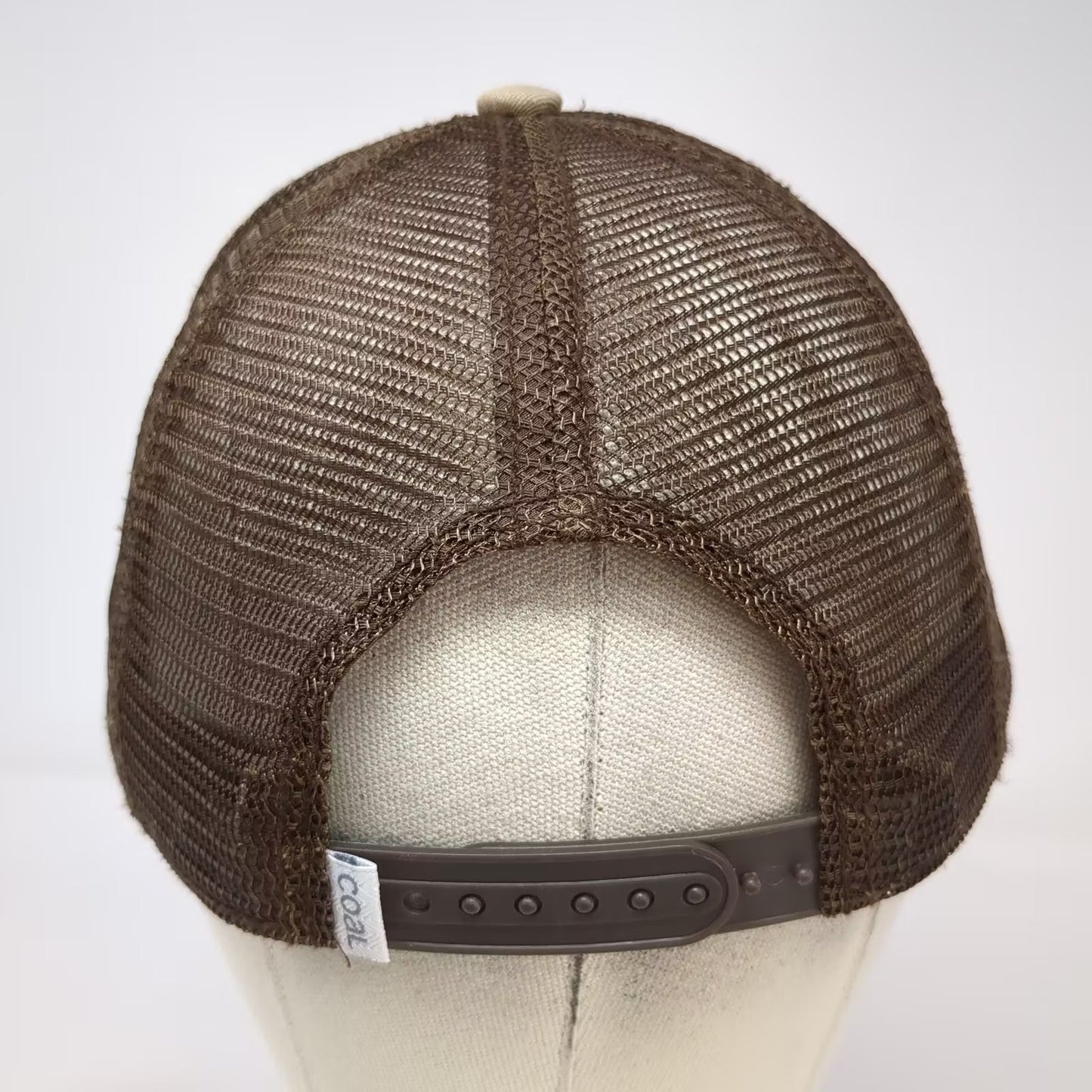 Coal Trucker Hat Brown OS Embroidered Mountain Landscape Snapback Adjustable